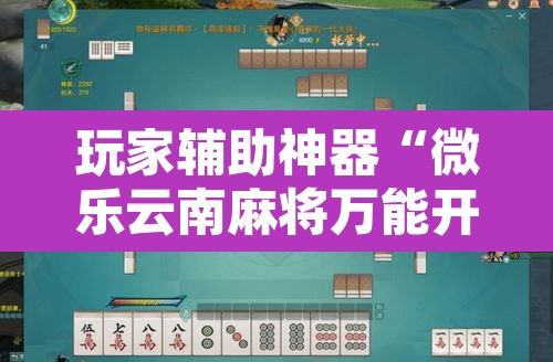 玩家辅助神器“微乐云南麻将万能开挂器”其实确实有挂