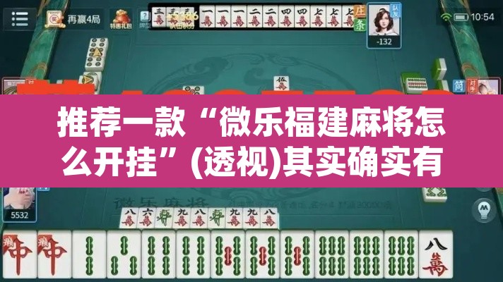 推荐一款“微乐福建麻将怎么开挂”(透视)其实确实有挂