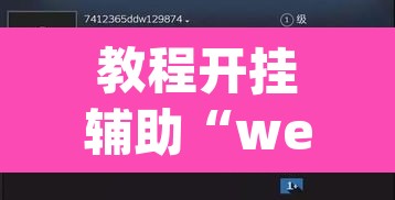 教程开挂辅助“wepoker透视挂教程”附辅助神器开挂脚本详细步骤