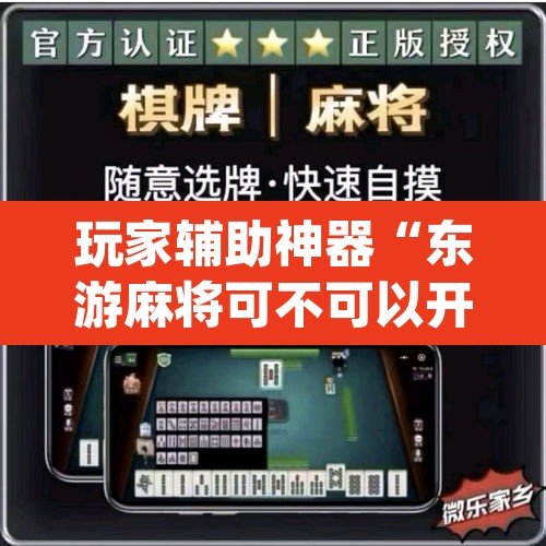 玩家辅助神器“东游麻将可不可以开挂”(透视)其实确实有挂