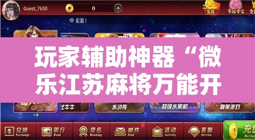 玩家辅助神器“微乐江苏麻将万能开挂器”附辅助神器开挂脚本详细步骤