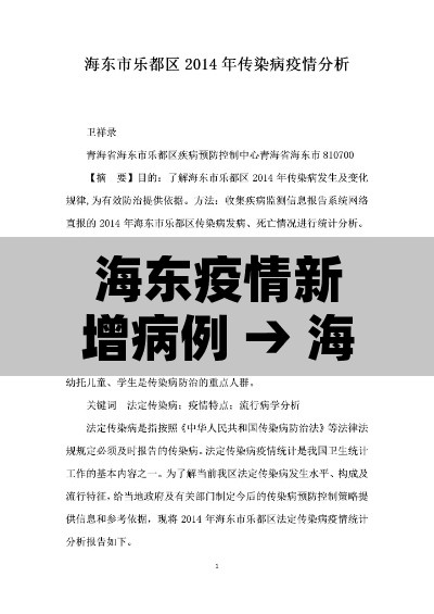 海东疫情新增病例 → 海东疫情最新情况及政策