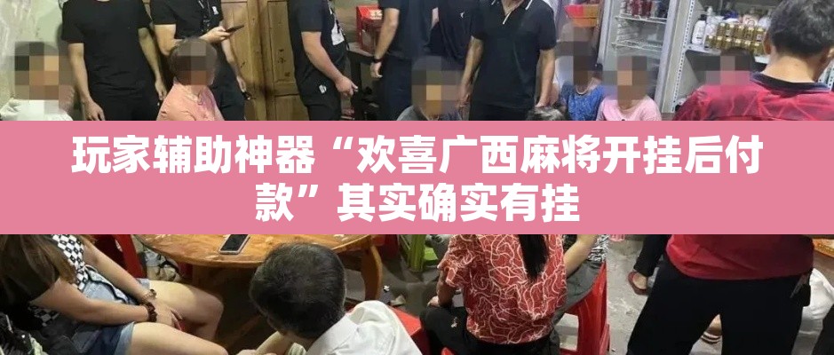 玩家辅助神器“欢喜广西麻将开挂后付款”其实确实有挂