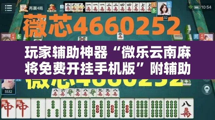 玩家辅助神器“微乐云南麻将免费开挂手机版	”附辅助神器开挂脚本详细步骤