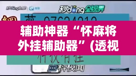 辅助神器“怀麻将外挂辅助器	”(透视)其实确实有挂