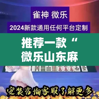 推荐一款“微乐山东麻将开挂版本软件	”(透视挂)辅助透视教程