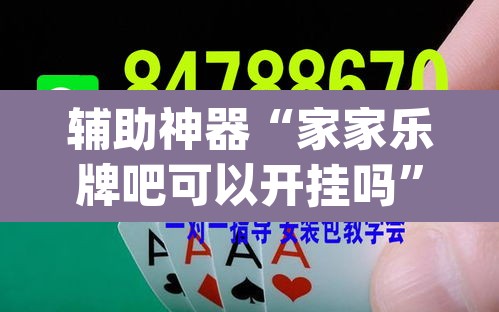 辅助神器“家家乐牌吧可以开挂吗”(透视挂)辅助透视教程