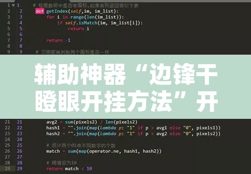 辅助神器“边锋干瞪眼开挂方法”开挂辅助脚本+详细开挂安装教程