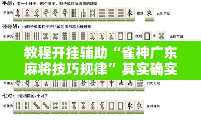 教程开挂辅助“雀神广东麻将技巧规律”其实确实有挂