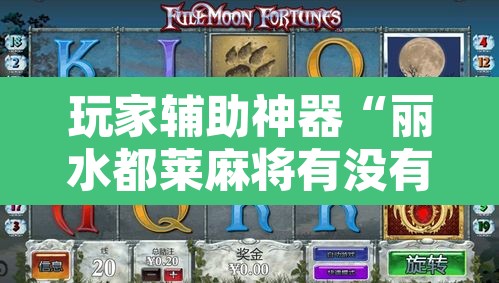 玩家辅助神器“丽水都莱麻将有没有挂”其实确实有挂