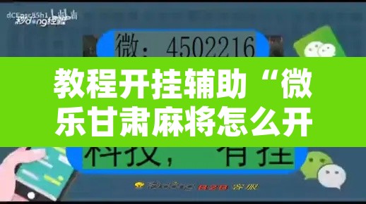 教程开挂辅助“微乐甘肃麻将怎么开挂”其实确实有挂