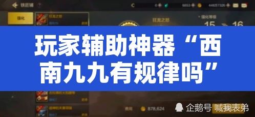 玩家辅助神器“西南九九有规律吗”其实确实有挂