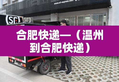 合肥快递—（温州到合肥快递）