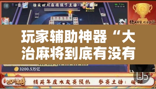 玩家辅助神器“大治麻将到底有没有挂”其实确实有挂