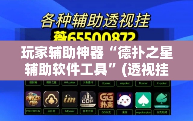玩家辅助神器“德扑之星辅助软件工具”(透视挂)辅助透视教程