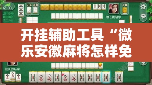 开挂辅助工具“微乐安徽麻将怎样免费开挂	”其实确实有挂