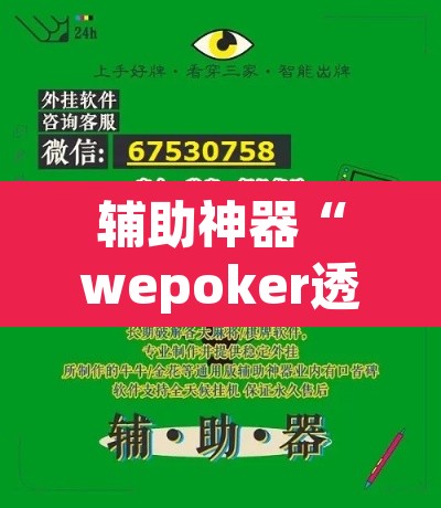 辅助神器“wepoker透视辅助软件下载 	”开挂辅助脚本+详细开挂安装教程
