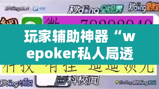 玩家辅助神器“wepoker私人局透视挂辅助软件”其实确实有挂