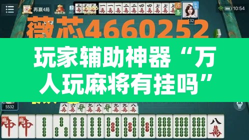 玩家辅助神器“万人玩麻将有挂吗”其实确实有挂