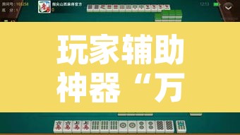 玩家辅助神器“万人玩麻将有挂吗”其实确实有挂