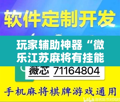 玩家辅助神器“微乐江苏麻将有挂能查出来吗”其实确实有挂