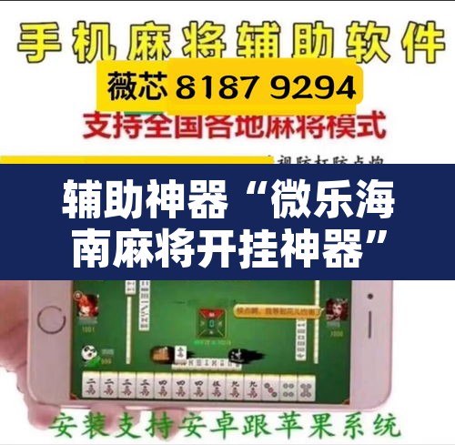 辅助神器“微乐海南麻将开挂神器”开挂辅助脚本+详细开挂安装教程