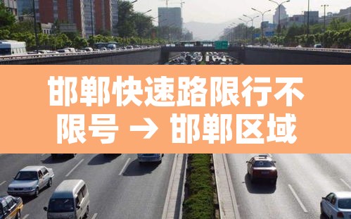 邯郸快速路限行不限号 → 邯郸区域各个高速口限行通知