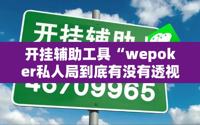 开挂辅助工具“wepoker私人局到底有没有透视挂	”其实确实有挂