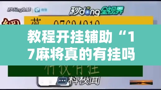 教程开挂辅助“17麻将真的有挂吗”(透视)其实确实有挂