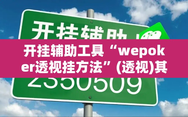 开挂辅助工具“wepoker透视挂方法”(透视)其实确实有挂