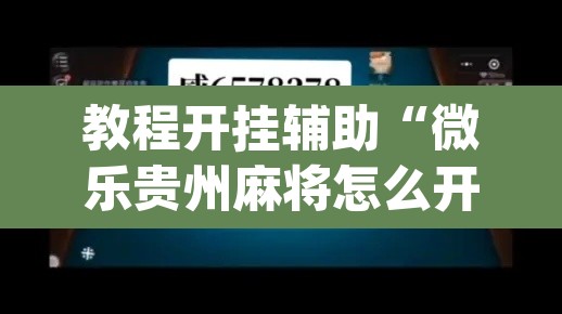 教程开挂辅助“微乐贵州麻将怎么开挂	”(透视)其实确实有挂