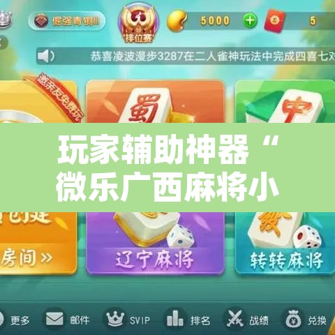 玩家辅助神器“微乐广西麻将小程序必赢神器免费安装”其实确实有挂