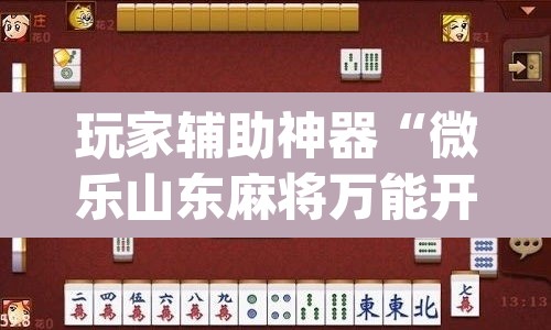 玩家辅助神器“微乐山东麻将万能开挂器	”(透视)其实确实有挂