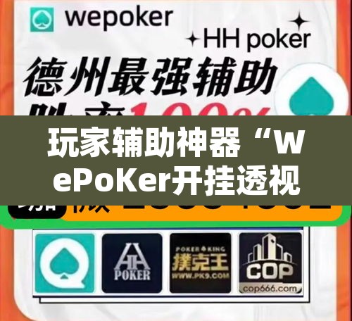 玩家辅助神器“WePoKer开挂透视辅助详细教程”其实确实有挂
