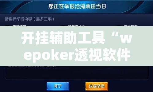 开挂辅助工具“wepoker透视软件挂	”其实确实有挂