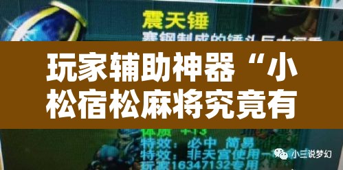 玩家辅助神器“小松宿松麻将究竟有没有挂”其实确实有挂