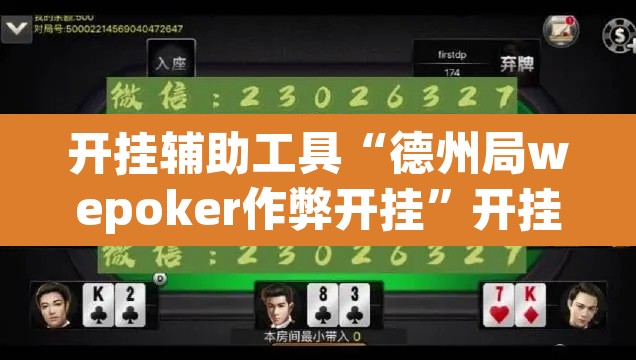 开挂辅助工具“德州局wepoker作弊开挂”开挂辅助脚本+详细开挂安装教程