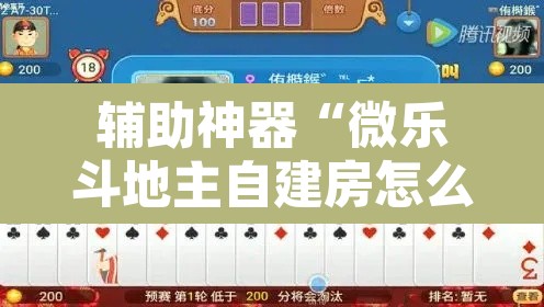 辅助神器“微乐斗地主自建房怎么拿好牌	”其实确实有挂