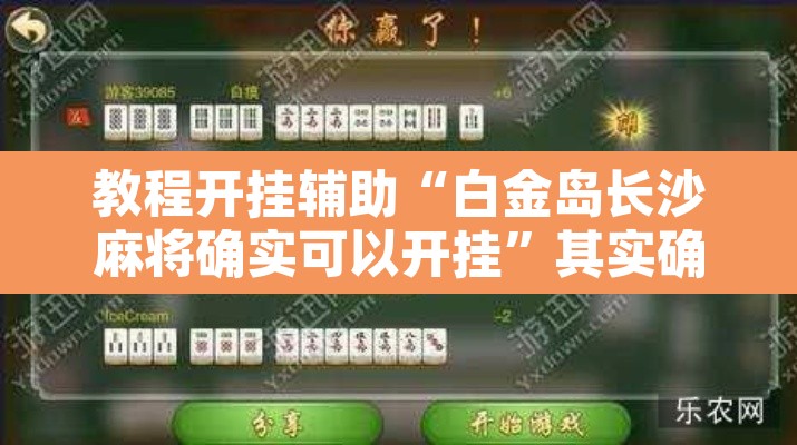教程开挂辅助“白金岛长沙麻将确实可以开挂”其实确实有挂
