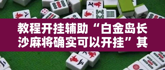 教程开挂辅助“白金岛长沙麻将确实可以开挂”其实确实有挂