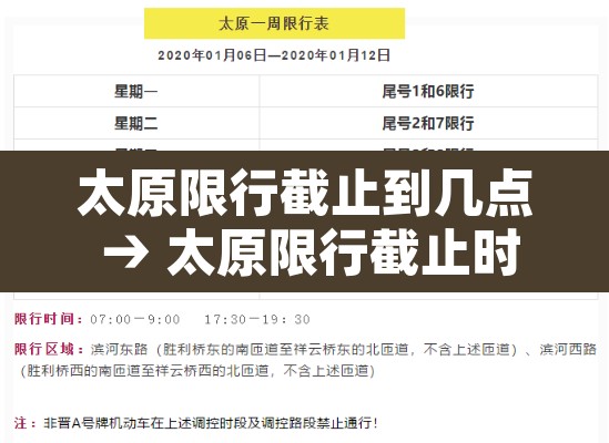 太原限行截止到几点 → 太原限行截止时间