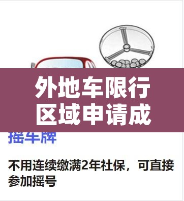 外地车限行区域申请成功 → 外地车限号申请