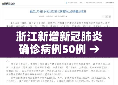 浙江新增新冠肺炎确诊病例50例 → 浙江 新增 新冠