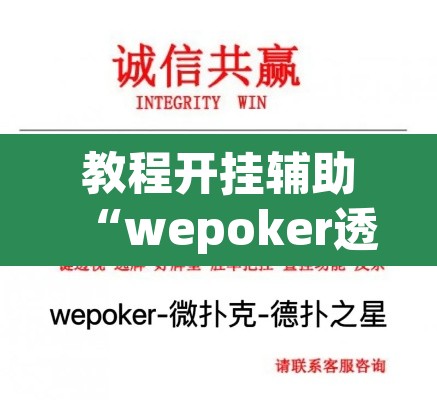 教程开挂辅助“wepoker透视作弊挂辅助”其实确实有挂