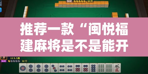 推荐一款“闽悦福建麻将是不是能开挂”(透视挂)辅助透视教程