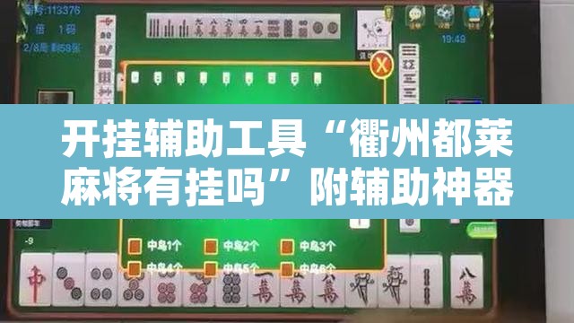 开挂辅助工具“衢州都莱麻将有挂吗”附辅助神器开挂脚本详细步骤