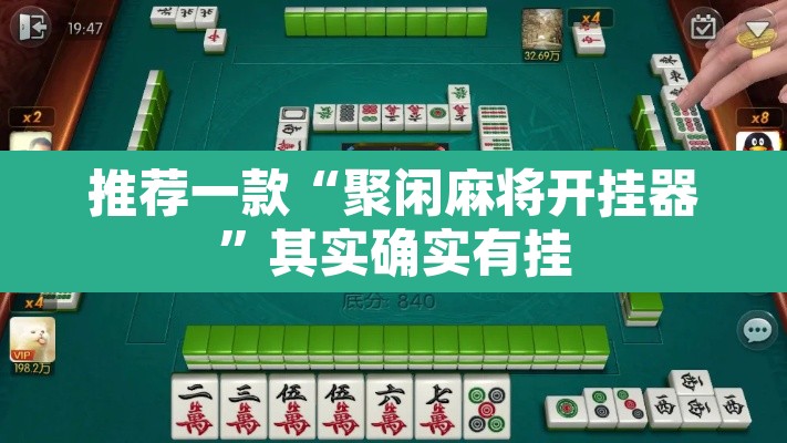 推荐一款“聚闲麻将开挂器”其实确实有挂