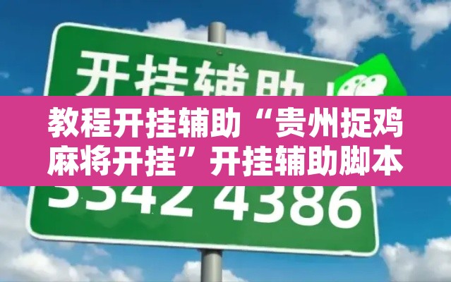 教程开挂辅助“贵州捉鸡麻将开挂	”开挂辅助脚本+详细开挂安装教程