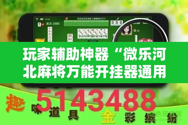 玩家辅助神器“微乐河北麻将万能开挂器通用版”(透视)其实确实有挂