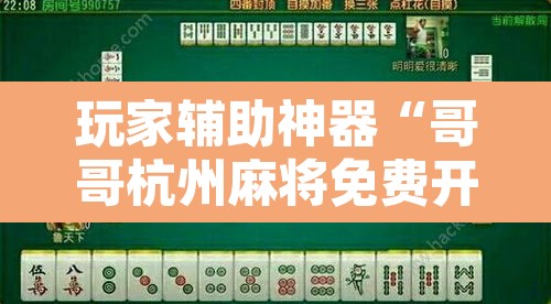 玩家辅助神器“哥哥杭州麻将免费开挂器	”其实确实有挂